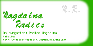 magdolna radics business card